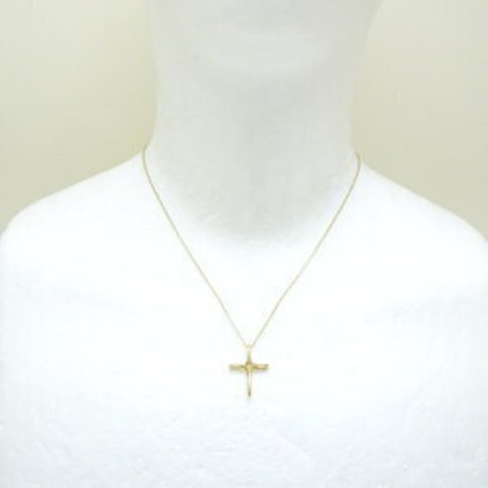 TIFFANY Infinity Cross Necklace by Elsa Peretti Yellow Gold
